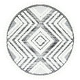 thumbnail image 4 of SAFAVIEH Moroccan Tassel Andreas Diamond Shag Area Rug, Ivory/Grey, 4' x 6', 4 of 10