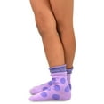 thumbnail image 3 of TeeHee Little Toddler Kids Girls Cotton Roll Top Crew Socks 6 Pair Pack (12-18 Months, Dot Roll Top), 3 of 7