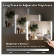 thumbnail image 3 of 36''x36'' Backlit Led Mirror for Bathroom Rectangular Frameless Wall Mirror Vanity Mirror with Light Rounded Corners, Shatter Proof, Dimmable, Smart 3-Color Lights,Tempered Glass, 3 of 9