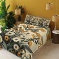thumbnail image 2 of Ambesonne Floral Eucalyptus Fitted & Top Sheet Set with Sham, Century&nbsp;Modern, Amber Laurel Green, 2 of 5
