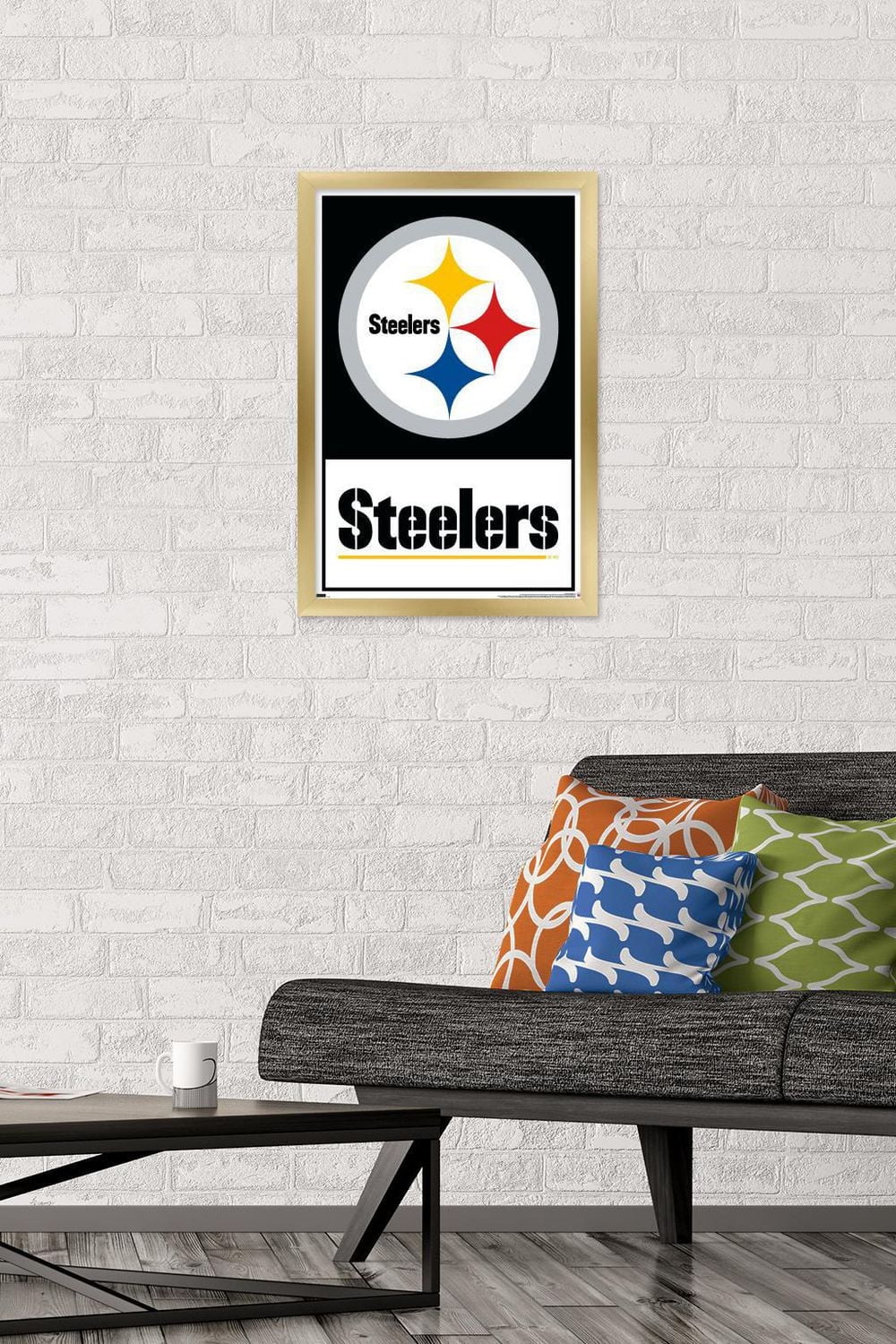 NFL Pittsburgh Steelers - Logo 21 Wall Poster, 22.375" x 34" Framed