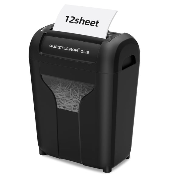 12-Sheet Paper Shredder for Home, Quiet Cross Cut Shredders, P-4 Ultra Security, 4.5 Gal Bin, Shred Quietly for Shred for Credit Card, Mail, Staples, <58 dB(OL12)