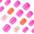 thumbnail image 3 of Press on Nails RUPOFUZA Short Square, acrílico rojo rosa, 24 unidades, 3 of 8