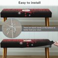 thumbnail image 5 of Yuyamidu Christmas Stretch Dining Bench Cover Snowman Jacquard Bench Seat Protector Cover Washable Seat Cushion Protector for Bedroom Gift for Holiday, 5 of 8