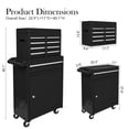 thumbnail image 3 of Tool Chest,5-Drawer Rolling Tool Storage Cabinet with Enhanced Packaging, Detachable Top Tool Box, Metal Tool Cart for Garage Workshop,Black, 3 of 6