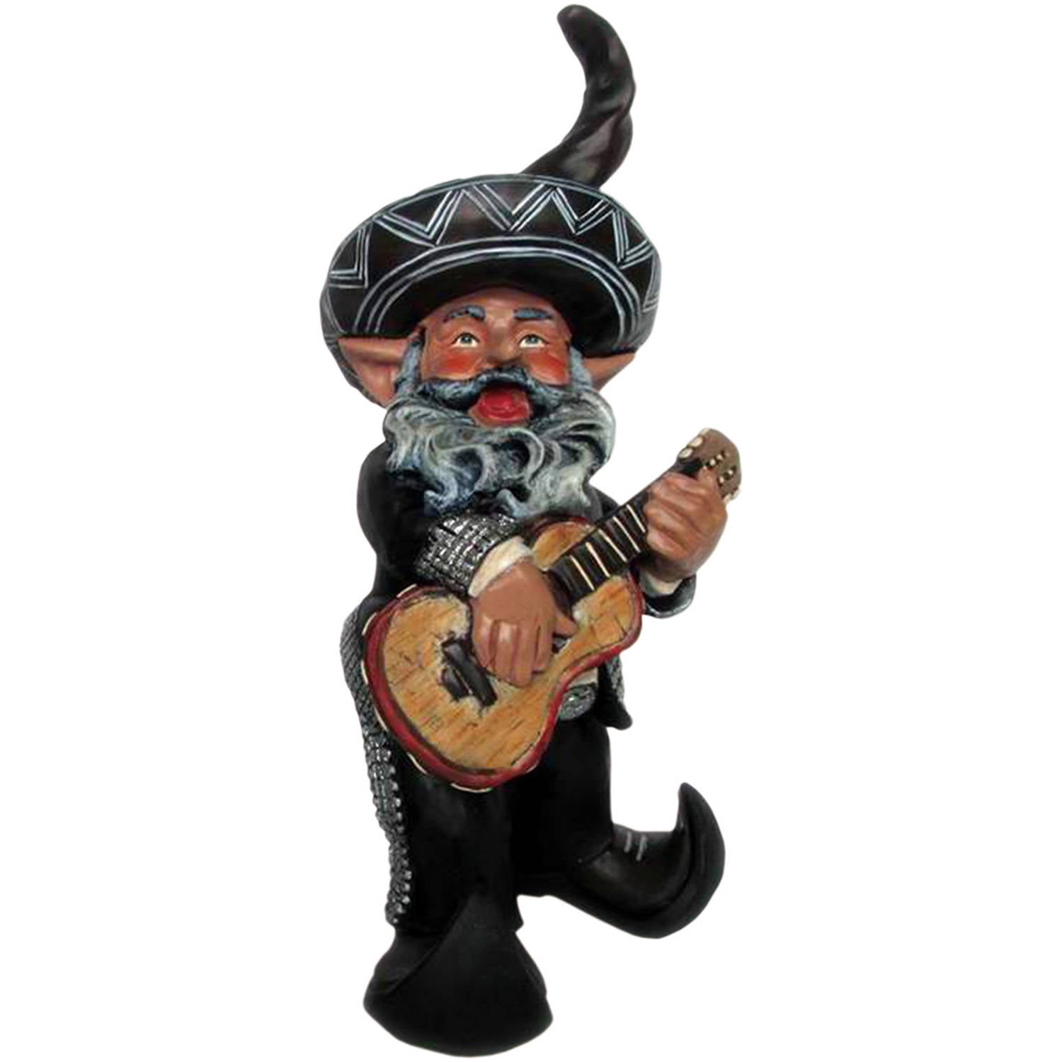 Homestyles "Mariachi the Gnome" Garden Gnome Playing His Guitar Figurine Statue,... by GSIHomeStyles