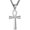 C, variant on 1pc Men's Stainless Steel Crosses Religious Pendant Necklace 22+2