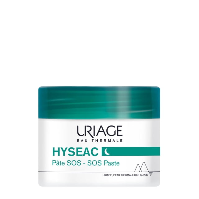 Uriage Hyseac Pasta SOS anti-imperfecciones 15 g - con arcilla verde, zinc y árbol de té - Corrige los granos desde la primera noche - Sin parabenos y sin perfume