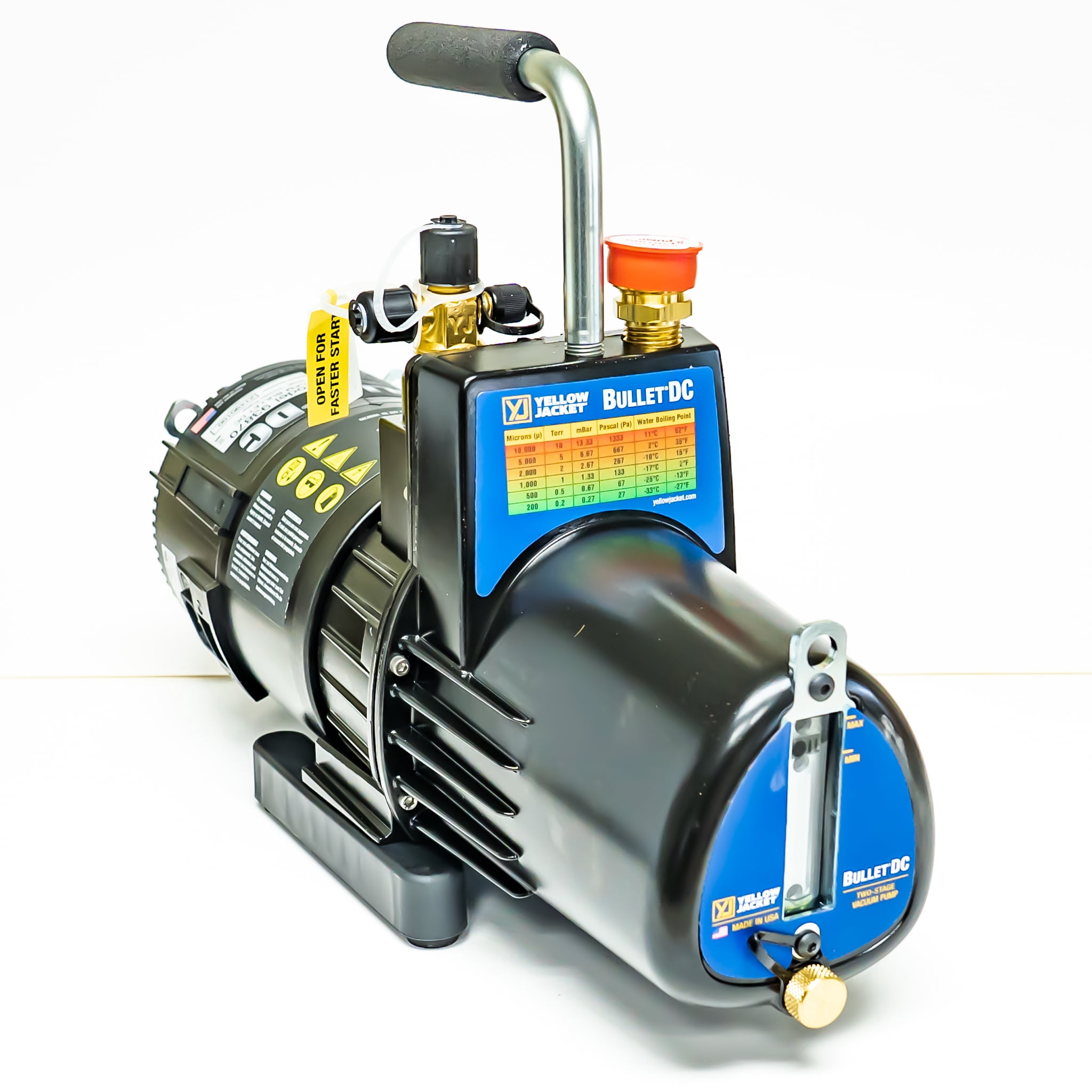 Yellow Jacket 93870 Bullet DC Vacuum Pump, 7 CFM, 115V, 60 Hz – 2-Stage BLDC HVAC Refrigeration Pump