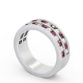 thumbnail image 2 of 1.20 Ct Round Cut Ruby Gemstone Real Diamond Stunning Eternity Band for Ladies 14K White Gold Size 10, 2 of 7