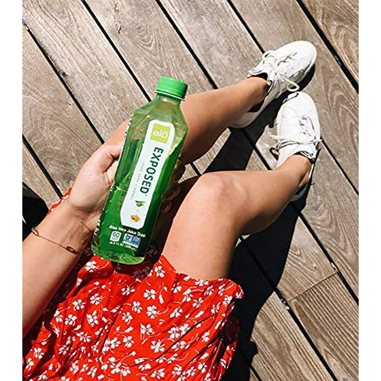 Alo Exposed Pure Natural Honey Aloe Vera Juice Drink, Wheatgrass, 16.9 fl  oz, 12 Pack - Walmart.com