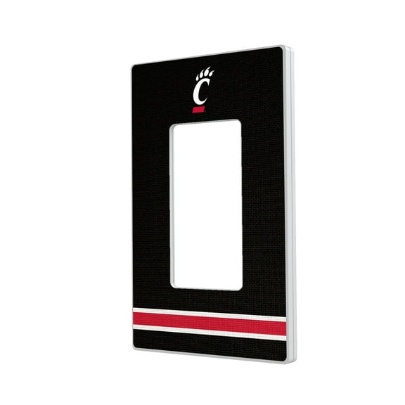 Cincinnati Bearcats Stripe Design Single Rocker Light Switch Plate