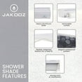 Jakooz Waterproof Rollup Bathroom Curtain Heavy Duty Shower Curtain for