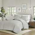 thumbnail image 4 of Apollo 3 Piece Striped Seersucker Oversized Duvet Cover Set, 4 of 9