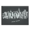 thumbnail image 1 of NYC Cutting Board, Modern and Metropolitan Hand Drawn City Buildings New York Calligraphy, Decorative Tempered Glass Cutting and Serving Board, in 3 Sizes, by Ambesonne, 1 of 2