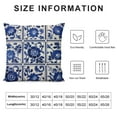 thumbnail image 5 of COMIO  Navy Blue Ethnic Boho Pillow Covers  Bohemian Carpet Style Vintage Navy Flower Print Decorative Throw Pillows Outdoor Lumbar Pillowcase Home Decor for Sofa Bed, 5 of 5
