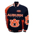 thumbnail image 2 of Men's Franchise Club Navy Auburn Tigers Spirit Cotton Twill Full-Snap Jacket, 2 of 3