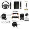 thumbnail image 7 of Yuyamidu Music Note Car Seat Cover Set 15 PCS Skull Steering Wheel Cover Seat Belt Cushion Pad Garbage Bag Air Vent Pocket Rearview Mirror Cover Coasters Keychain for Truck Van Sedan, 7 of 7