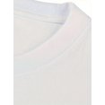 thumbnail image 4 of Camiseta informal grande blanca 100% algodón puro para hombre, de manga corta, para verano y otoño, cómoda, estilo minimalista, cuello redondo. Para adultos, hombres, mujeres, adolescentes, jóvenes., 4 of 7