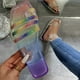 thumbnail image 5 of Moda mujer Rhinestone transparente punta plana gradiente playa zapatos Flip Flop Wmkox8yii  hj789, 5 of 7