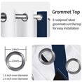 thumbnail image 4 of Navy Blue White Stripe Blackout Curtains,2 Panels,Grommet Top,42x63 Inch,Room Darking Thermal Insulated Window Drapes, 4 of 8