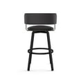 thumbnail image 4 of Amisco Stinson 26 In. Swivel Counter Stool - Black Faux Leather / Black Metal, 4 of 5