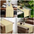 thumbnail image 5 of Yellow Buffalo Plaid Short Table Runner 48 Inches Long,Farmhouse Retro Checked Rustic Cotton Linen Table Runners Dresser Scarves,Fabric Tabletop Scarf Furniture Cover for Home Dinner Party 13"x48", 5 of 9
