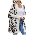 thumbnail image 3 of Cardigan Grande Taille pour Femmes, Mode Personnalité, Chandail Léopard, 3 of 9