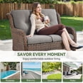 thumbnail image 4 of Bellefurn Outdoor Loveseat Sofa Patio Glider Rocking Bench,Garden Loveseat Seating Patio Chair Set with Cushion,for Porch Balcony and Backyard, 4 of 9