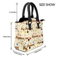 thumbnail image 4 of Zufioo Dachshund Dog And Flower Print Leather Rivet Shoulder Bag, Microfiber PU Leather Adjustable Shoulder Strap Handbag, Ideal Gift for Women-One Size, 4 of 6