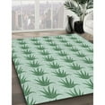 thumbnail image 3 of Ahgly Company Machine Washable Indoor Square Transitional Fall Forest Green Area Rugs, 5' Square, 3 of 7