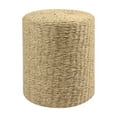thumbnail image 6 of IVV Hand Weaving Round Ottoman, Boho Decorative Indoor Seat, Light Natural Seagrass Foot Stool, Braided Pouffe Poof Accent Sitting Footrest for Living Room, 6 of 6