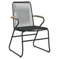 thumbnail image 3 of vidaXL 7 Piece Garden Dining Set Black PVC Rattan, 3 of 5