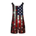 thumbnail image 4 of Drses Cute Short Jumpsuits Women Print Rompers One Piece Wide Leg Shorts Overalls Sleeveless Jumpers Pockets, 4 of 5
