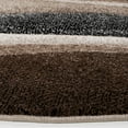 thumbnail image 3 of Safavieh Hollywood Dallas Abstract Area Rug, Brown/Ivory, 6'7" x 6'7" Round, 3 of 11