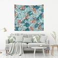 thumbnail image 6 of Ukiyoe Fishes Tapestry Wall Hanging Tapestries Happy Colorful Hippie Psychedelic Art Polyester Carpet Wall Decorative for Living Room Bedroom 60x51inch, 6 of 7