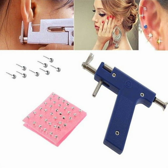 Ear Navel Body Piercing Guns Tool Kit with 72Pcs Studs Set Jewelry Tools