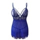 thumbnail image 3 of Gibobby Lenceria mujer sexy Lencería Erótica Sexy para Mujer, Mono de Piel Sexy y Casual, Baby Doll Mujer Sexy con Correa de Piel(Azul, G), 3 of 4