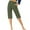 Army Green, variant on Women's Summer High Waisted Shorts Stretchy Straight Wide Leg Short Business Casual Fashion Resort Beach Capris Clothes