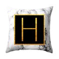 thumbnail image 1 of Funda de cojín elegante con diseño de mármol y letras doradas, 45x45cm, tela suave y moderna, ideal para decoración de interiores., 1 of 6