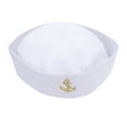 thumbnail image 5 of 1pc Navy Marine Hat Summer Dome Hat Captain Sailor Hat Curled Sailor Hat, 5 of 8