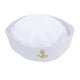 thumbnail image 3 of EeaseMX pieza de sombrero de marinero azul marino, sombrero de cúpula de verano, sombrero de capitán marinero, sombrero de marinero rizado, 3 of 7