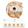 thumbnail image 6 of 13 Inch Round Placemats Set of 4, Orange Pumpkin Gnomes Fall Non Slip Heat Insulation PP Table Mats, Branches Thanksgiving Leaves Washable Place Mats for Kitchen Dining Party Table Decor, 6 of 7
