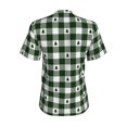 thumbnail image 3 of Uemuo Green White Christmas Tree Lumberjack Plaid Printed Women's Classic V-Neck T-Shirt - Soft, Breathable, Moisture-Wicking, Perfect for Casual, Office, Travel, and Everyday Wear-Small, 3 of 5