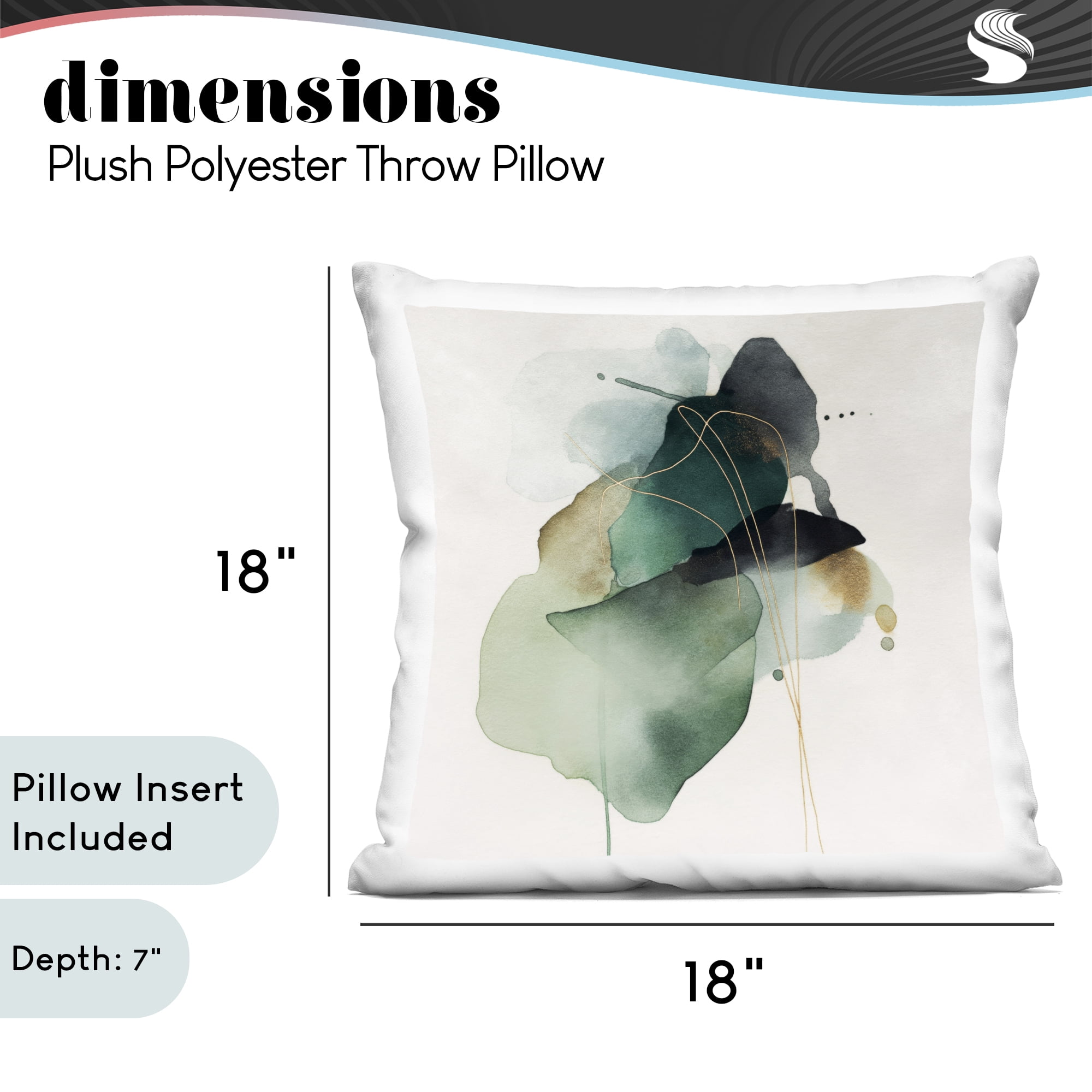 Stupell Industries Fluid Emerald Cascade Decorative Printed Throw Pillow, design by Svetlana Aleynikova