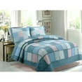 thumbnail image 5 of Overstock Blue Floral Patchwork Cotton Quilt, King - Reversible, 5 of 6