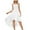 White, variant on IROINNID Women's Summer Boho Spaghetti Strap Square Neck Ruffle Beach Long Maxi Dress A-Line Solid Color Dress
