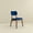 Brown + Navy Blue, variant on Noble House Unity Carlos Dining Chair Set, Velvet Upholstery with Solid Wood Legs, Set of 2, Dark Yellow and Brown