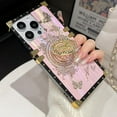 thumbnail image 3 of Glitter Kickstand Case for iPhone 16e, Cute Luxury Bling Sparkly Diamond Butterfly Ring Stand Elegant Floral TPU Bumper Shockproof Women Girls Protective Case for iPhone 16e 6.1" 2025 (Pink), 3 of 15
