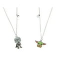 thumbnail image 3 of Star Wars The Mandalorian Mando And Grogu Baby Yoda Best Friends Necklace Set, 3 of 7
